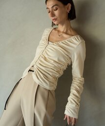 CAPRICIEUX LE'MAGE | パイピングドレープカーディガン(Tシャツ/カットソー)