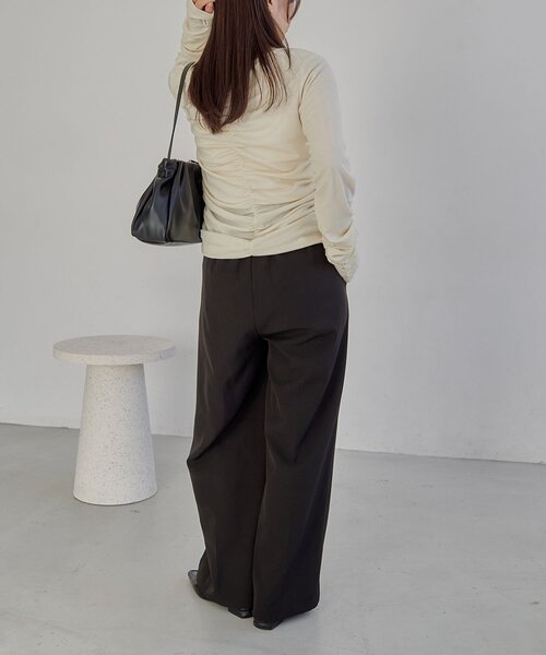 CAPRICIEUX LE'MAGE（カプリシューレマージュ）の「パイピングドレープカーディガン（Tシャツ/カットソー・レディース・ホワイト系その他/ベージュ/チャコールグレー・FREE）」の16枚目の写真