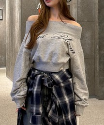 RAY CASSIN | 【セットアップで着られる】ピグメントオフショルショートスウェット(スウェット)