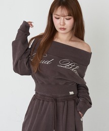 RAY CASSIN（レイカズン）の「【セットアップで着られる】ピグメントオフショルショートスウェット（スウェット）」