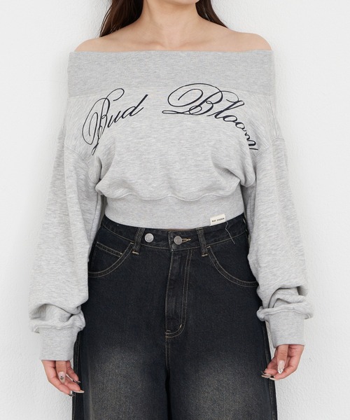 RAY CASSIN（レイカズン）の「【セットアップで着られる】ピグメントオフショルショートスウェット（スウェット・レディース・ブラウン系その他2/グレー/ベージュ系その他2・FREE）」の16枚目の写真