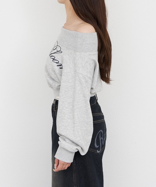 RAY CASSIN（レイカズン）の「【セットアップで着られる】ピグメントオフショルショートスウェット（スウェット・レディース・ブラウン系その他2/グレー/ベージュ系その他2・FREE）」の17枚目の写真