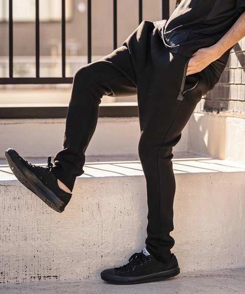 CAMBIO(カンビオ)の「mp14535-Waterproof Zipper Cardboard Knit Pants ダンボールニットパンツ(2026GIM-003)(スウェットパンツ・メンズ・ブラック/グレイッシュベージュ/チャコール・S/M/L)」の2枚目の写真