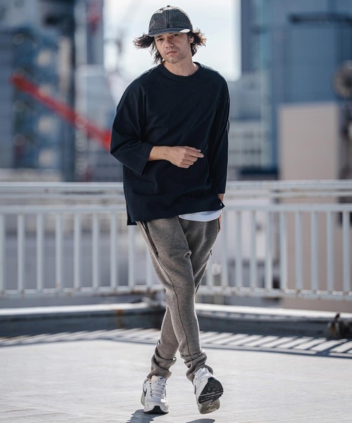 CAMBIO(カンビオ)の「mp14535-Waterproof Zipper Cardboard Knit Pants ダンボールニットパンツ(2026GIM-003)(スウェットパンツ・メンズ・ブラック/グレイッシュベージュ/チャコール・S/M/L)」の13枚目の写真