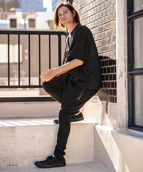 CAMBIO(カンビオ)の「mp14535-Waterproof Zipper Cardboard Knit Pants ダンボールニットパンツ(2026GIM-003)(スウェットパンツ・メンズ・ブラック/グレイッシュベージュ/チャコール・S/M/L)」の17枚目の写真