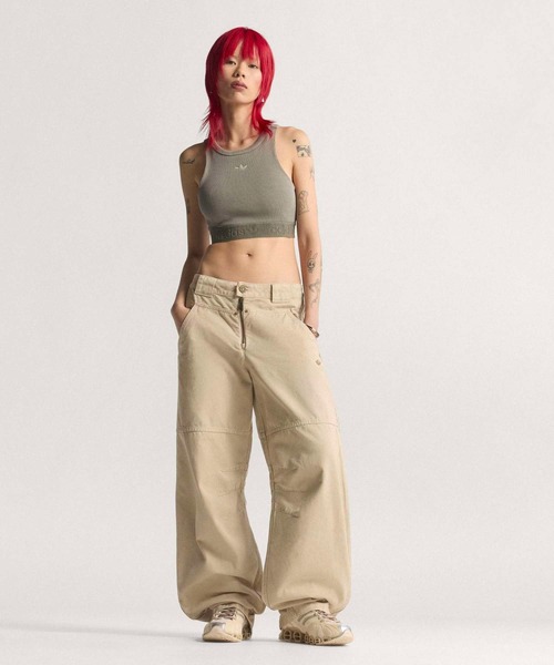 adidas（アディダス）の「キャンバス ルーズパンツ / アディダスオリジナルス adidas Originals（その他パンツ・レディース・ベージュ・24/30/25/30/26/30/27/30/28/30/29/30/30W 30L/31W 30L/32W 30L）」の15枚目の写真