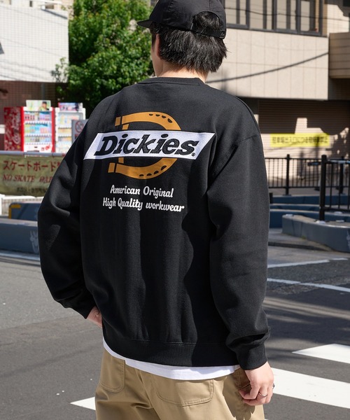Dickies(ディッキーズ)の「【Dickies】裏起毛バック刺繍プリントクルーネックトレーナー 5422-9701(スウェット・メンズ・ブラック/ブラウン/ブルー・2L/L/M)」の1枚目の写真