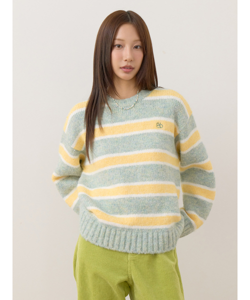 Bb' BENETTON(ビーフラットベネトン)の「ストライプニット(イエロー)(ニット/セーター・レディース・その他・ONE SIZE)」の2枚目の写真
