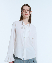 L11 TIE BLOUSE(WHITE)