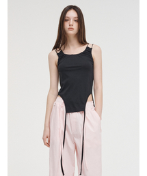 Double Strap Sleeveless Top Black