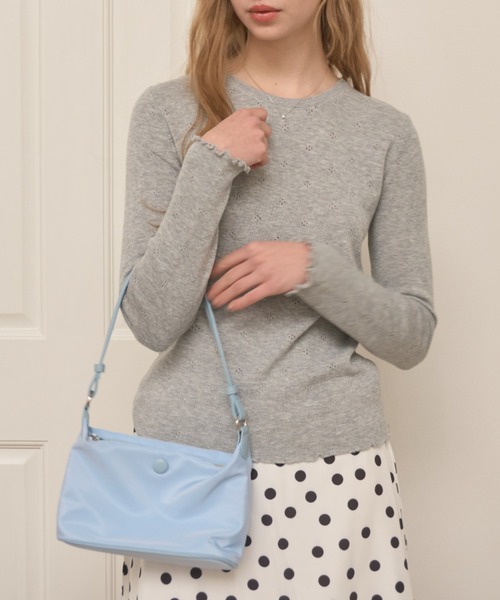 Birthday room（バースデイルーム）の「レースタグパターンメッシュカットソー/Lace tag pattern mesh top（Tシャツ/カットソー・レディース・グレー/アイボリー・FREE）」の21枚目の写真