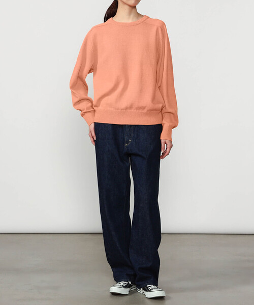 Morris & Sons（モリスアンドサンズ）の「MORRIS & SONS | コットン サドルショルダーニット WOMEN（ニット/セーター・レディース・オレンジ/グレー/ブラウン/イエロー/ネイビー・0）」の14枚目の写真