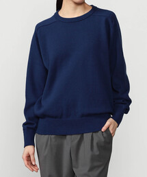 Morris & Sons（モリスアンドサンズ）の「MORRIS & SONS | コットン サドルショルダーニット WOMEN（ニット/セーター）」