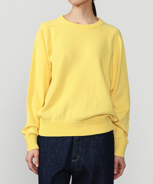 Morris & Sons（モリスアンドサンズ）の「MORRIS & SONS | コットン サドルショルダーニット WOMEN（ニット/セーター・レディース・オレンジ/グレー/ブラウン/イエロー/ネイビー・0）」の5枚目の写真