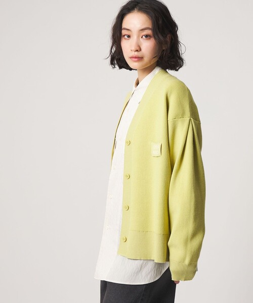 CITEN（シテン）の「＜CITEN＞ロゴニットVネックカーディガン（カーディガン/ボレロ・レディース・イエロー/ブラック/ピンク/ライトグレー・FREE）」の6枚目の写真