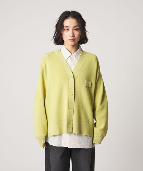 CITEN（シテン）の「＜CITEN＞ロゴニットVネックカーディガン（カーディガン/ボレロ・レディース・イエロー/ブラック/ピンク/ライトグレー・FREE）」の14枚目の写真