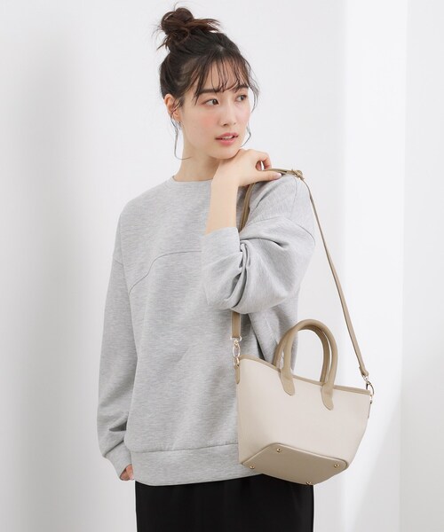 grove(グローブ)の「パイピング2WAYトート(トートバッグ・レディース・ブラック系4/アイボリー系4/ブルー系9/レッド系1・00)」の14枚目の写真