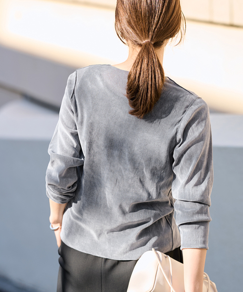 FRAMeWORK(フレームワーク)の「≪新色 / 追加≫チュールフロッキーカーディガン(カーディガン/ボレロ・レディース・グレー/ホワイト系その他・FREE)」の21枚目の写真