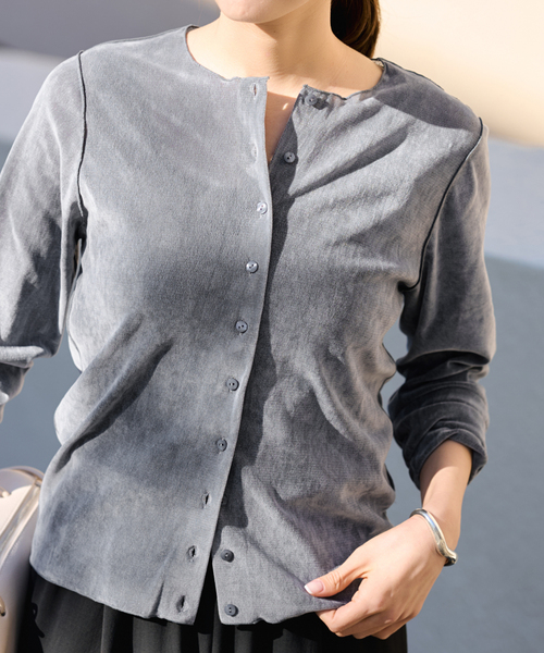 FRAMeWORK(フレームワーク)の「≪新色 / 追加≫チュールフロッキーカーディガン(カーディガン/ボレロ・レディース・グレー/ホワイト系その他・FREE)」の20枚目の写真