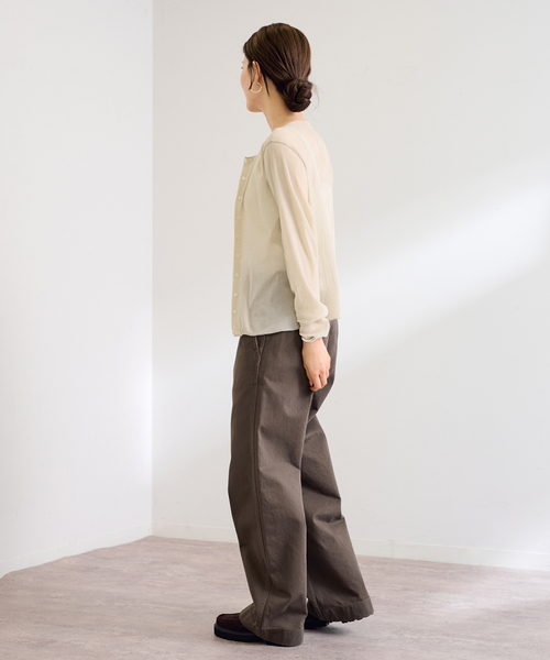 FRAMeWORK(フレームワーク)の「≪新色 / 追加≫チュールフロッキーカーディガン(カーディガン/ボレロ・レディース・グレー/ホワイト系その他・FREE)」の17枚目の写真