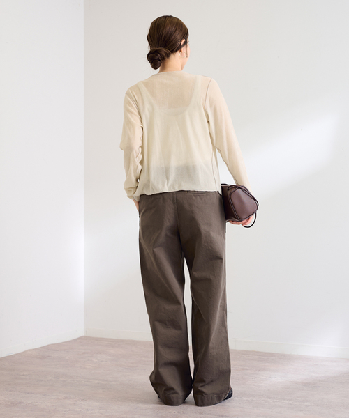 FRAMeWORK(フレームワーク)の「≪新色 / 追加≫チュールフロッキーカーディガン(カーディガン/ボレロ・レディース・グレー/ホワイト系その他・FREE)」の16枚目の写真