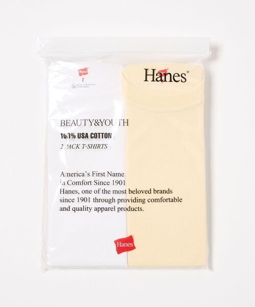 HANES(ヘインズ)の「【別注】<Hanes>2パック Tシャツ 2(Tシャツ/カットソー・レディース・その他2/オレンジ/ホワイト・FREE)」の2枚目の写真