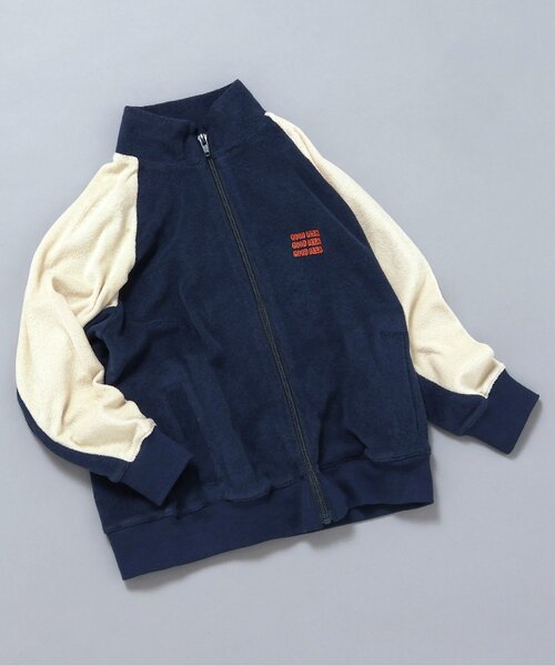 BREEZE（ブリーズ）の「【リンク】サイドラインパイルジャケット_セットアップ可（ジャージ・キッズ・ネイビー/グリーン・90/100/110/120/130/140/150）」の2枚目の写真