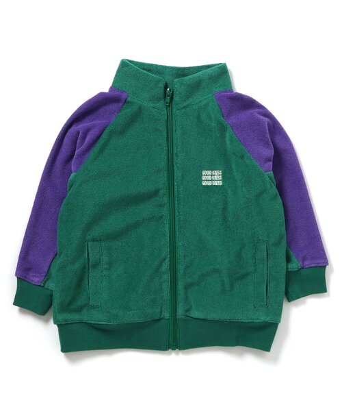 BREEZE（ブリーズ）の「【リンク】サイドラインパイルジャケット_セットアップ可（ジャージ・キッズ・ネイビー/グリーン・90/100/110/120/130/140/150）」の9枚目の写真