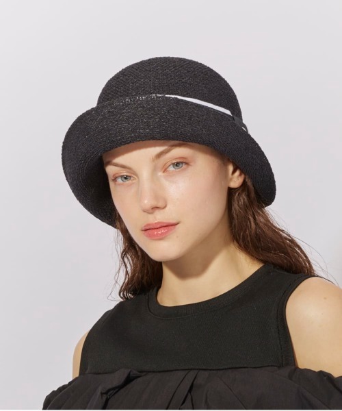 Chapeau d' O(シャポードオー)の「Chapeau d' O Washi G.G. Ribbon Breton / シャポードオー(ハット・レディース・ライトブルー/ブラック/ライトベージュ・L 59cm/M/57.5cm)」の4枚目の写真