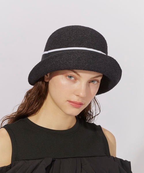 Chapeau d' O(シャポードオー)の「Chapeau d' O Washi G.G. Ribbon Breton / シャポードオー(ハット・レディース・ライトブルー/ブラック/ライトベージュ・L 59cm/M/57.5cm)」の5枚目の写真