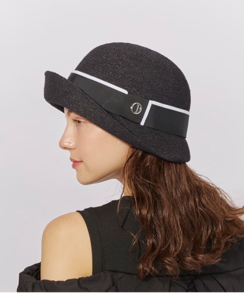 Chapeau d' O(シャポードオー)の「Chapeau d' O Washi G.G. Ribbon Breton / シャポードオー(ハット・レディース・ライトブルー/ブラック/ライトベージュ・L 59cm/M/57.5cm)」の6枚目の写真