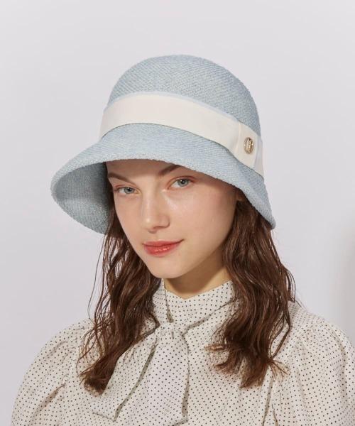 Chapeau d' O(シャポードオー)の「Chapeau d' O Washi G.G. Ribbon Breton / シャポードオー(ハット・レディース・ライトブルー/ブラック/ライトベージュ・L 59cm/M/57.5cm)」の21枚目の写真