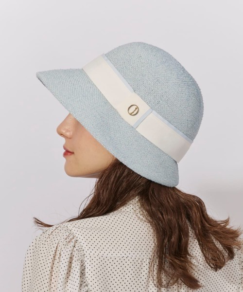 Chapeau d' O(シャポードオー)の「Chapeau d' O Washi G.G. Ribbon Breton / シャポードオー(ハット・レディース・ライトブルー/ブラック/ライトベージュ・L 59cm/M/57.5cm)」の22枚目の写真