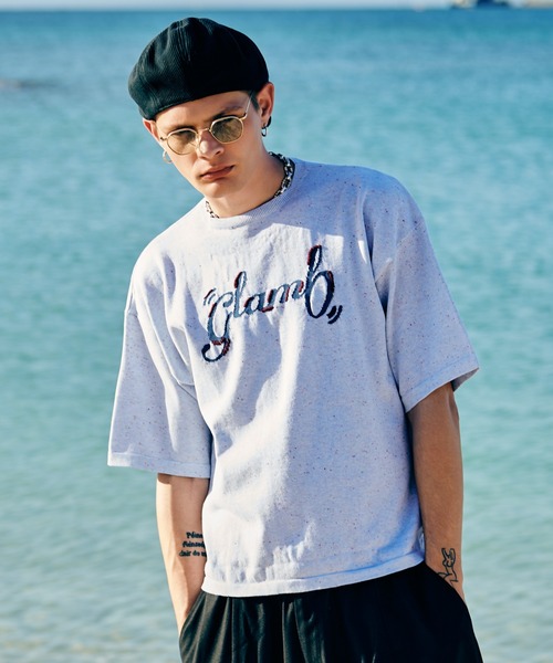 glamb(グラム)の「Hand Stitch Logo Knit / ハンドステッチロゴニット(ニット/セーター・メンズ・ブラック/ブルー・S/M/L)」の2枚目の写真