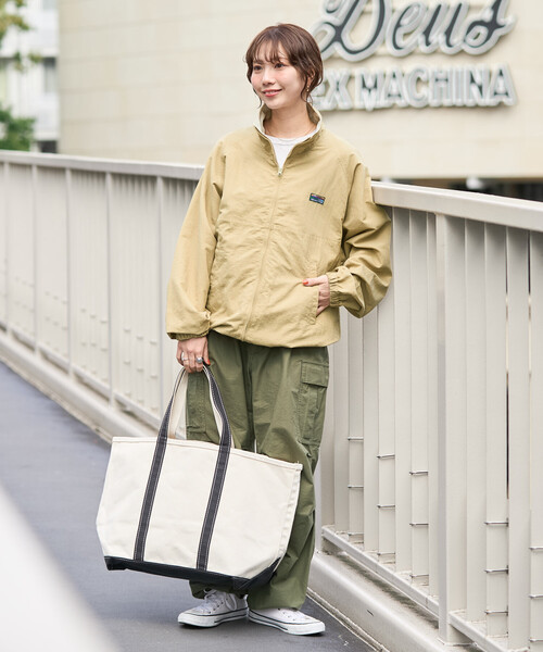 FREAK'S STORE(フリークスストア)の「限定展開 FREAK'S STORE OUTDOORS 配色 スタンドカラー ブルゾン(ブルゾン・レディース・ブラック/グレー/ネイビー/ベージュ/ブラウン・フリ-)」の7枚目の写真