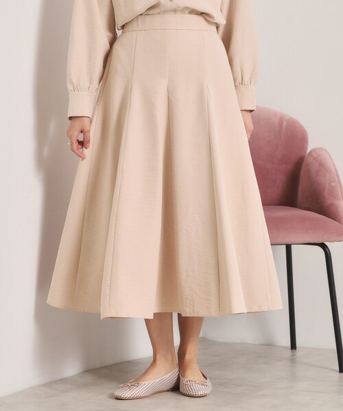 ITS'DEMO（イッツデモ）の「【手洗い可／セットアップ可】サテンピーチスカート（スカート・レディース・ピンク/アイボリー/サックスブルー・00）」の3枚目の写真