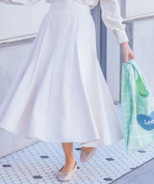 ITS'DEMO（イッツデモ）の「【手洗い可／セットアップ可】サテンピーチスカート（スカート・レディース・ピンク/アイボリー/サックスブルー・00）」の4枚目の写真