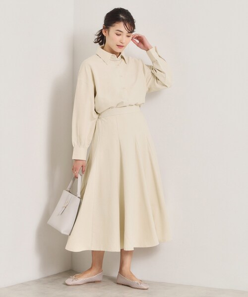 ITS'DEMO（イッツデモ）の「【手洗い可／セットアップ可】サテンピーチスカート（スカート・レディース・ピンク/アイボリー/サックスブルー・00）」の8枚目の写真