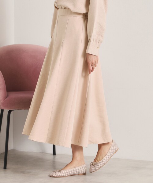 ITS'DEMO（イッツデモ）の「【手洗い可／セットアップ可】サテンピーチスカート（スカート・レディース・ピンク/アイボリー/サックスブルー・00）」の11枚目の写真