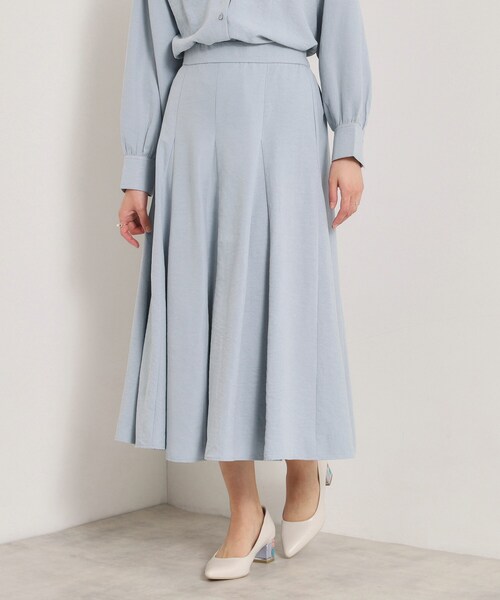 ITS'DEMO（イッツデモ）の「【手洗い可／セットアップ可】サテンピーチスカート（スカート・レディース・ピンク/アイボリー/サックスブルー・00）」の15枚目の写真