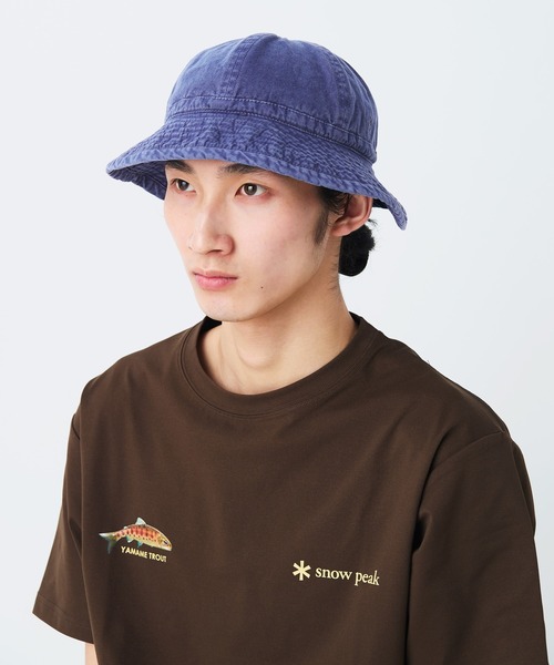 Snow Peak(スノーピーク)の「Snow Peak / Sulfur Dyed Fade Hat フェードハット(ハット・メンズ・チャコール/ホワイト/ブルー・ONE SIZE)」の1枚目の写真