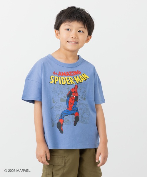 MARVEL（マーベル）の「〈スパイダーマン〉半袖Tシャツ（Tシャツ/カットソー・キッズ・チャコールグレー/ブルー/グレイッシュブルー/ホワイト・100cm/110cm/120cm/130cm/140cm）」の4枚目の写真