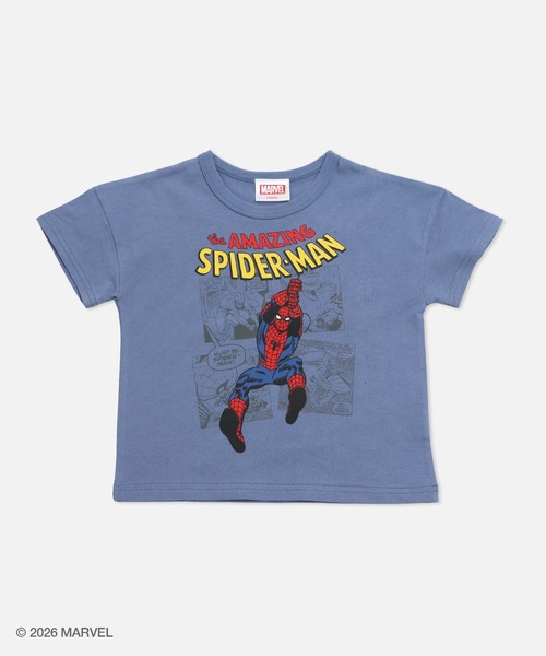 MARVEL（マーベル）の「〈スパイダーマン〉半袖Tシャツ（Tシャツ/カットソー・キッズ・チャコールグレー/ブルー/グレイッシュブルー/ホワイト・100cm/110cm/120cm/130cm/140cm）」の5枚目の写真