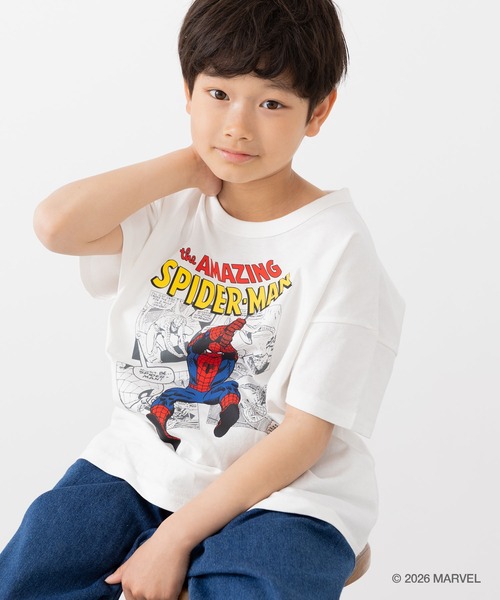 MARVEL（マーベル）の「〈スパイダーマン〉半袖Tシャツ（Tシャツ/カットソー・キッズ・チャコールグレー/ブルー/グレイッシュブルー/ホワイト・100cm/110cm/120cm/130cm/140cm）」の21枚目の写真