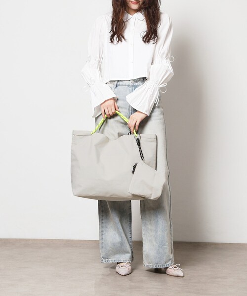 ESPERANZA（エスペランサ）の「ウォッシャーナイロンパッカブルトート（トートバッグ・レディース・チェック/ブラック/アイボリー/ピンク・FREE）」の15枚目の写真