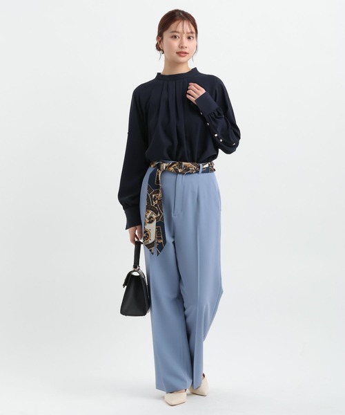 Andemiu（アンデミュウ）の「ソデボタンブラウス656546（シャツ/ブラウス・レディース・クリーム/オフホワイト/ネイビー・FREE）」の12枚目の写真