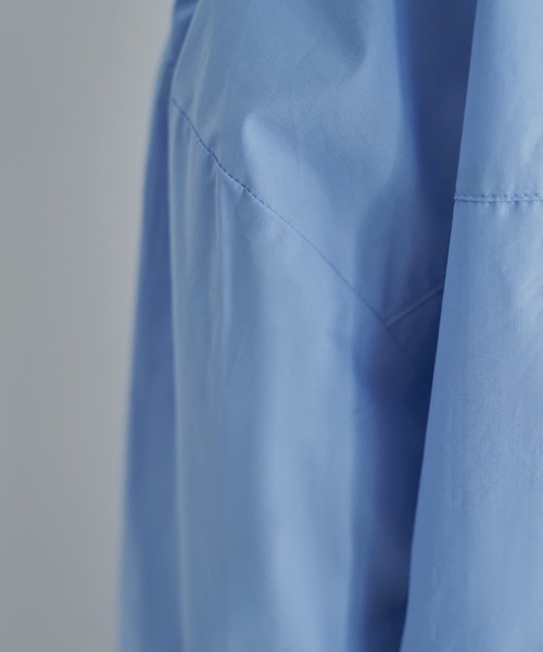 STYLE DELI(スタイルデリ)の「ハリ感ゆったりBASICシャツ(シャツ/ブラウス・レディース・ホワイト/ライトブルー・FREE)」の14枚目の写真