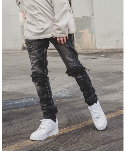 mnml（ミニマル）の「mnml【ミニマル】-X162 SKINNY FIT DENIM（デニムパンツ・メンズ・ブラック系/インディゴブルー・XL/M/L/S）」の2枚目の写真