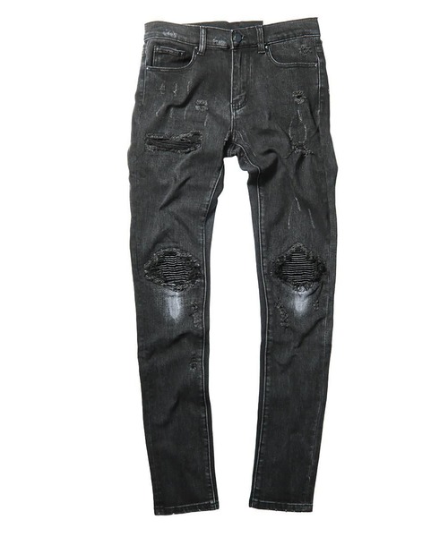 mnml（ミニマル）の「mnml【ミニマル】-X162 SKINNY FIT DENIM（デニムパンツ・メンズ・ブラック系/インディゴブルー・XL/M/L/S）」の4枚目の写真