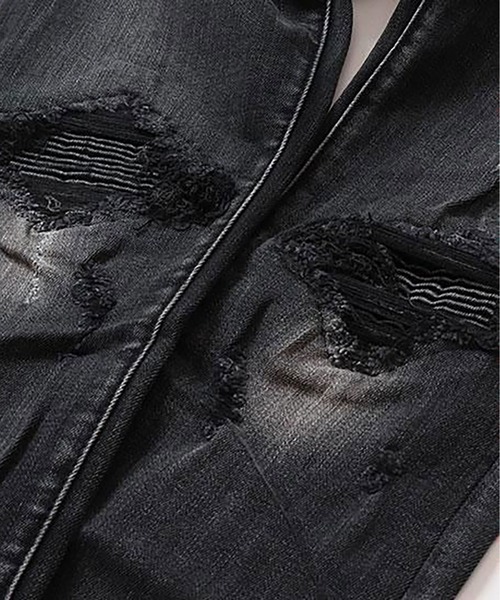 mnml（ミニマル）の「mnml【ミニマル】-X162 SKINNY FIT DENIM（デニムパンツ・メンズ・ブラック系/インディゴブルー・XL/M/L/S）」の7枚目の写真